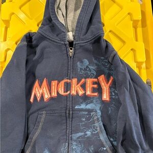 Hoodie Thermal Lined Disney Sorcerer Mickey Boys Size XS Nice Zipper Hoodie